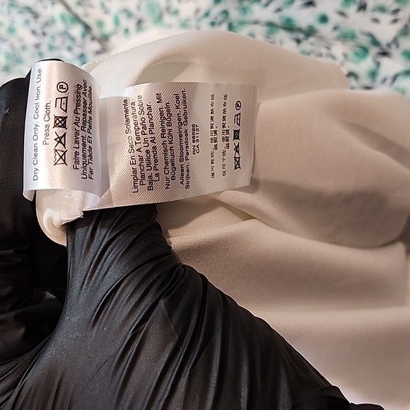 Dkny Sz 6 Women Floral Green Black White Dress Swing - Picture 11 of 11